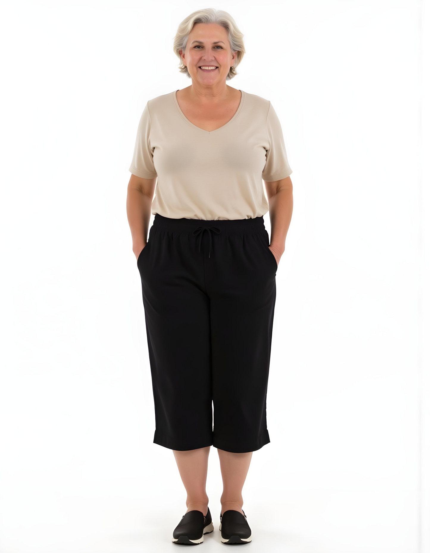 Como Linen/Bamboo Cropped Pant