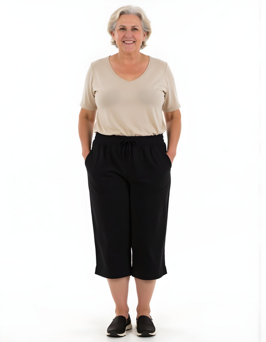 Como Linen/Bamboo Cropped Pant